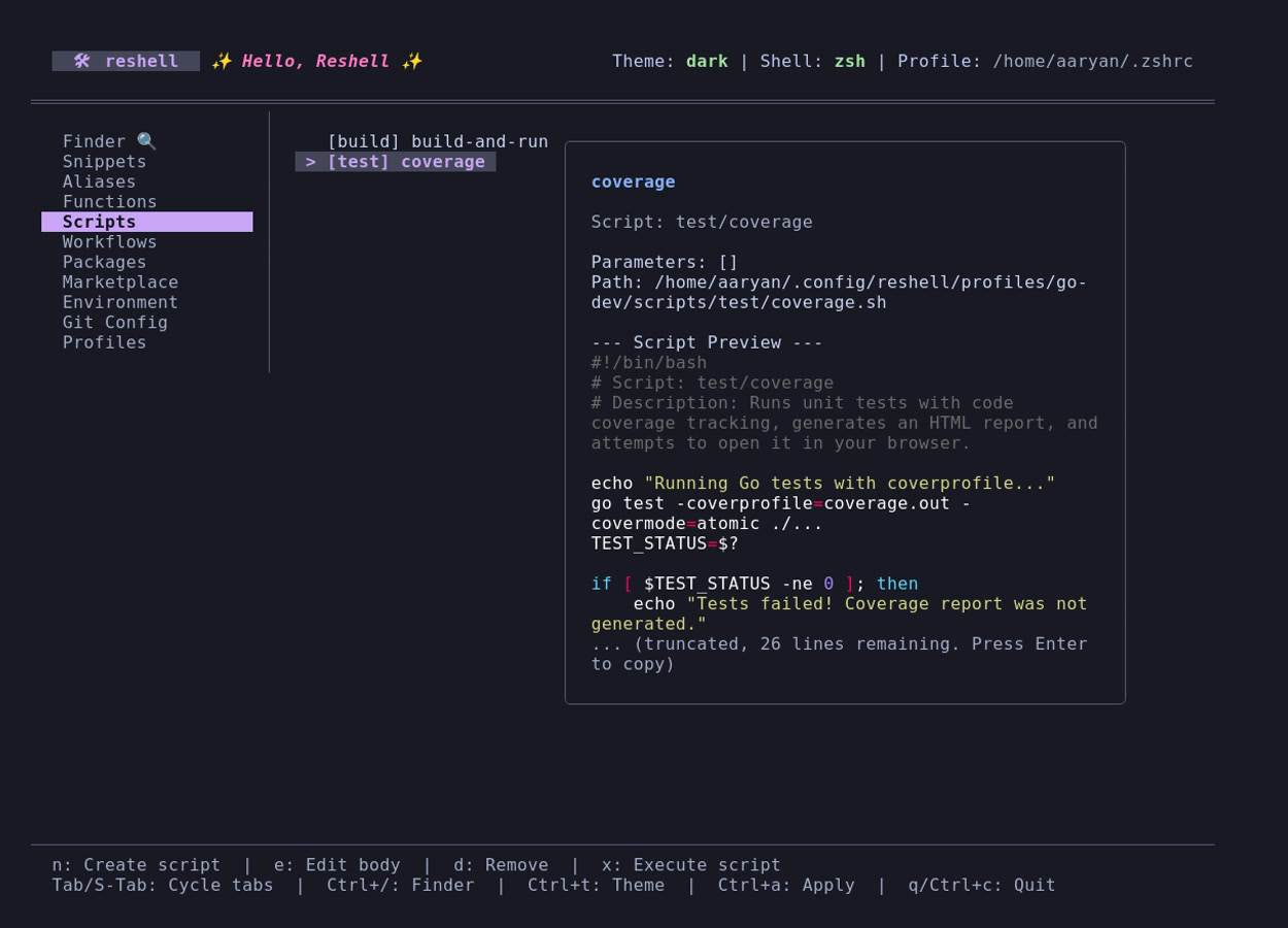 ReShell Script Library